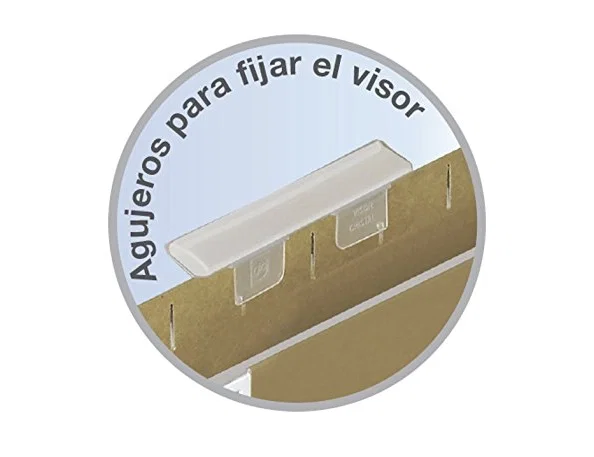 Gio Carpeta colgante folio visor superior corto cristal kraft bicolor eco lomo 30 mm