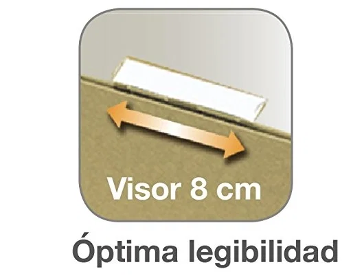 Gio Carpeta colgante folio visor superior corto cristal kraft bicolor eco lomo 30 mm