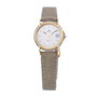 Tetra Reloj 114-R con Correa de Piel Marrón y Caja Dorada