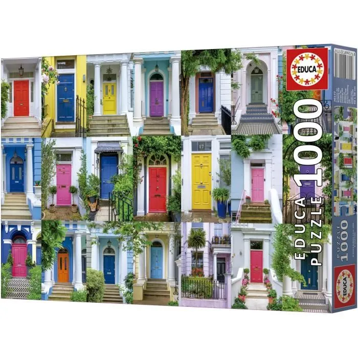 Educa Puzzle Puertas de Notting Hill 1000 piezas Arquitectura 68 x 48 cm AAAQE72410 Educa Puzzle Puertas de Notting Hill 1000 piezas Arquitectura 68 x 48 cm AAAQE72410