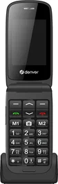 Denver BAS-24600L Móvil para Personas Mayores 4G Negro - Teléfono con Tapa, Pantalla 2.4", Cámara 0.3 MP, Bluetooth, Radio FM, Batería 900 mAh
