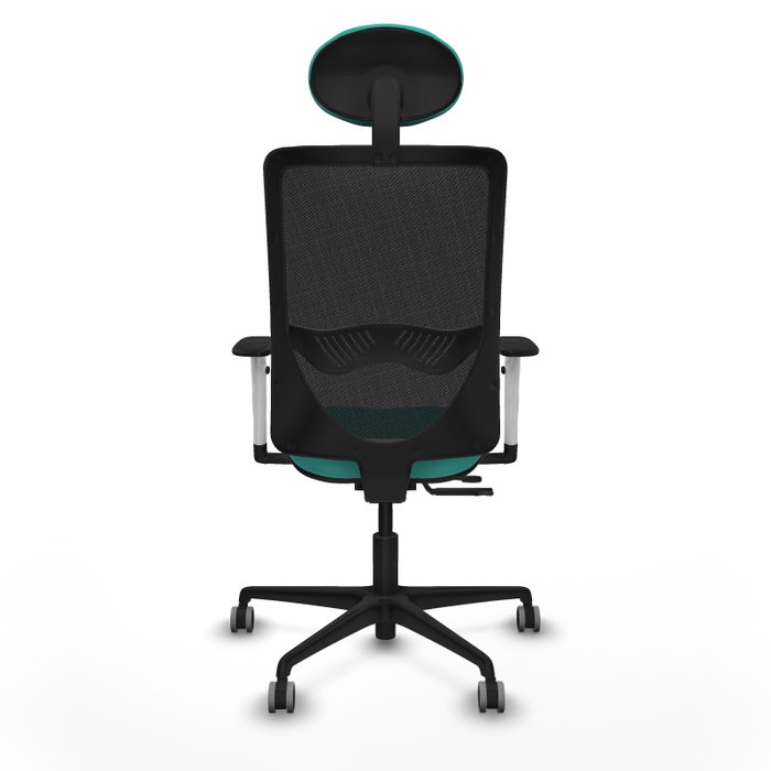 PIQUERAS Y CRESPO Silla de oficina Zulema con Mecanismo Sincro/Traslack, Turquesa y Negro