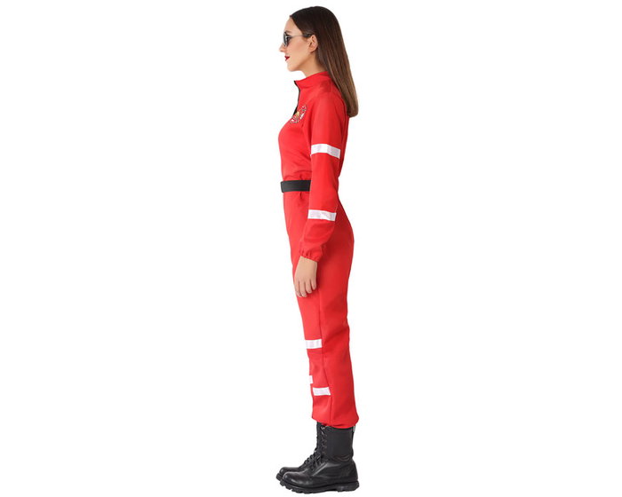 Disfraz de Bombera Rojo para Mujer Adulto, Talla XS-S