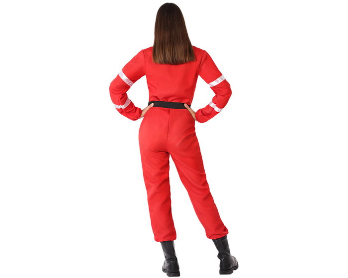 Disfraz de Bombera Rojo para Mujer Adulto, Talla XS-S