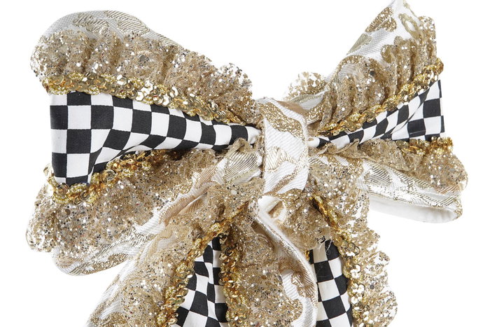 DKD Home Decor Decoración Colgante Navidad Moderna Dorado Negro Poliester 3 x 46 x 26 cm (6 Unidades)