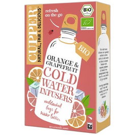 CUPPER Infusión Fría Naranja y Pomelo Bio 10 Sobres, Infusión Frutal Ecológica y Natural
