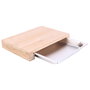 Cook Concept Tabla Cortar Con Cajón Acero Inoxidable Bambú 38.5x26.5cm