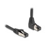 DeLOCK Cable de red RJ45 Cat.8.1 S/FTP 90° angular/recto 0,5 m negro