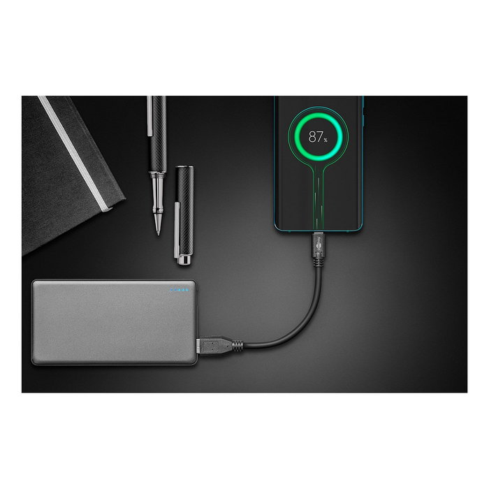 Goobay Cable USB 3.2 Gen 1, USB-A a USB-C, negro, 15 cm Goobay Cable USB 3.2 Gen 1, USB-A a USB-C, negro, 15 cm