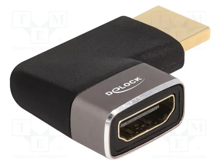 DeLOCK Adaptador HDMI Macho a Hembra 90° Izquierdo 8K 60 Hz Gris Metal DeLOCK Adaptador HDMI Macho a Hembra 90° Izquierdo 8K 60 Hz Gris Metal