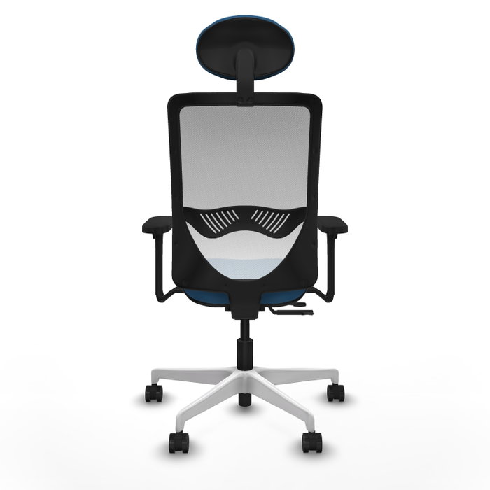 PIQUERAS Y CRESPO Silla de oficina Zulema Azul claro y Blanco con Mecanismo Sincro/Traslack