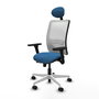 PIQUERAS Y CRESPO Silla de oficina Zulema Azul claro y Blanco con Mecanismo Sincro/Traslack