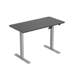 Equip Mesa eléctrica ergonómica de altura regulable con control táctil, tablero negro 120x60cm y estructura gris (68-118cm)