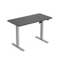 Equip Mesa eléctrica ergonómica de altura regulable con control táctil, tablero negro 120x60cm y estructura gris (68-118cm)