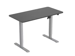 Equip ERGO 650811 Escritorio Elevable Eléctrico de Pie 120x60 cm - Bastidor Ajustable Motorizado (68-118 cm) con Tablero Negro y Estructura Gris, Control Táctil, Capacidad 70 kg
