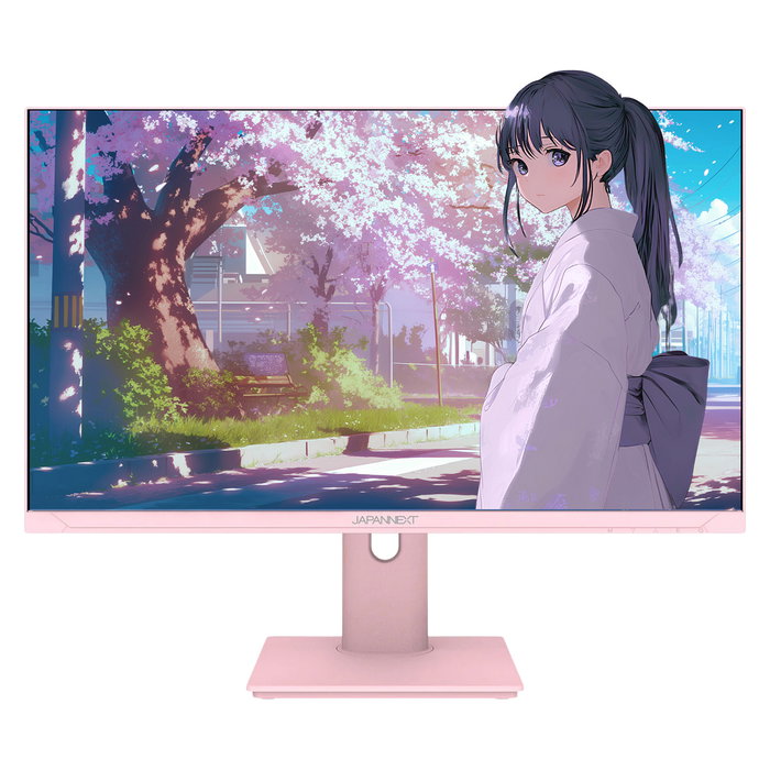 JAPANNEXT JN-I238FHD120F-HSP-PK Monitor Gaming IPS de 23.8 pulgadas Full HD 120Hz 0.5ms AMD FreeSync Altavoces Ajustable en Altura Color Rosa