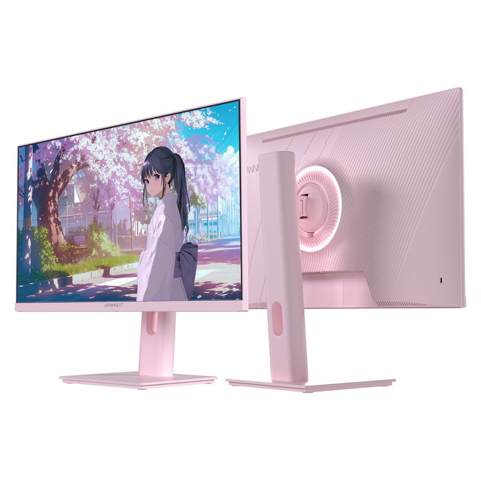JAPANNEXT JN-I238FHD120F-HSP-PK Monitor Gaming IPS de 23.8 pulgadas Full HD 120Hz 0.5ms AMD FreeSync Altavoces Ajustable en Altura Color Rosa
