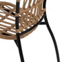 Silla Natural-Negro Pe-Acero Salón 51 X 58 X 87 cm (Set de 2)