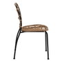 Silla Natural-Negro Pe-Acero Salón 51 X 58 X 87 cm (Set de 2)