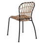 Silla Natural-Negro Pe-Acero Salón 51 X 58 X 87 cm (Set de 2)