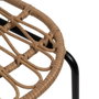 Silla Natural-Negro Pe-Acero Salón 51 X 58 X 87 cm (Set de 2)