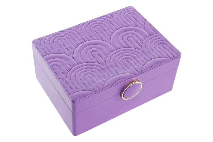 DKD Home Decor Joyero Glam Lila 13 x 8.5 x 17 cm DKD Home Decor Joyero Glam Lila 13 x 8.5 x 17 cm