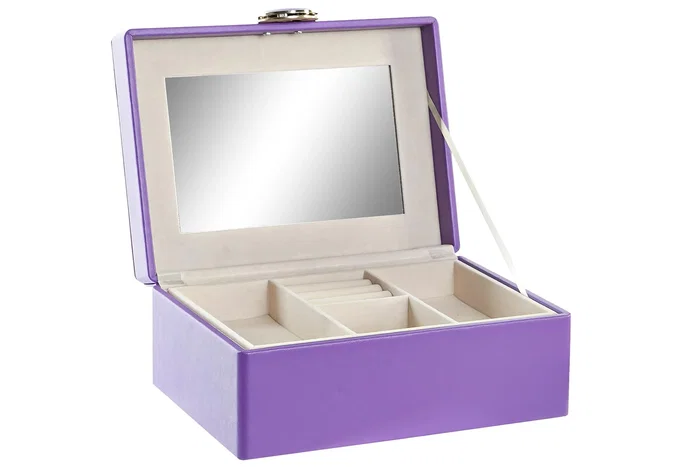 DKD Home Decor Joyero Glam Lila 13 x 8.5 x 17 cm DKD Home Decor Joyero Glam Lila 13 x 8.5 x 17 cm