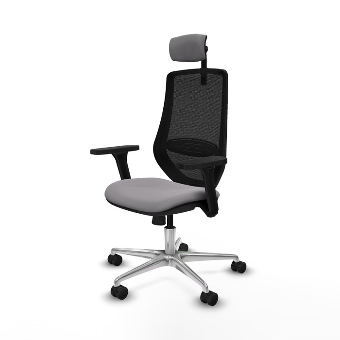 PIQUERAS Y CRESPO Silla de oficina Mardos con mecanismo Sincro, Gris y Negro