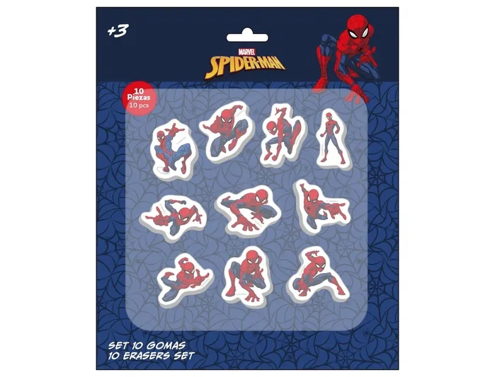 Safta Set de 10 Gomas de Borrar Spiderman Safta Set de 10 Gomas de Borrar Spiderman