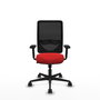 PIQUERAS Y CRESPO Silla de oficina Zulema con mecanismo Sincro Rojo/Negro