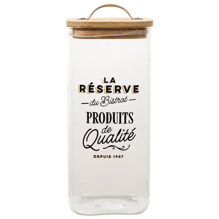 Cook Concept Tarro Conserv. Bistrot 1,5 L Vidrio Borosilicato Tapa Bambú Acero Inoxidable Cook Concept Tarro Conserv. Bistrot 1,5 L Vidrio Borosilicato Tapa Bambú Acero Inoxidable