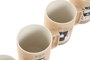 DKD Home Decor Set de 4 Tazas de Té en Porcelana New Bone de 400 ml