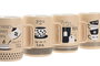 DKD Home Decor Set de 4 Tazas de Té en Porcelana New Bone de 400 ml