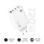 Subblim Cargador GaN 120W 4 Puertos (3x USB-C + 1x USB-A) Blanco
