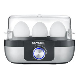 Severin Cocina para Huevos EK 3163 para 3 Huevos, Acero Inoxidable, Color Negro