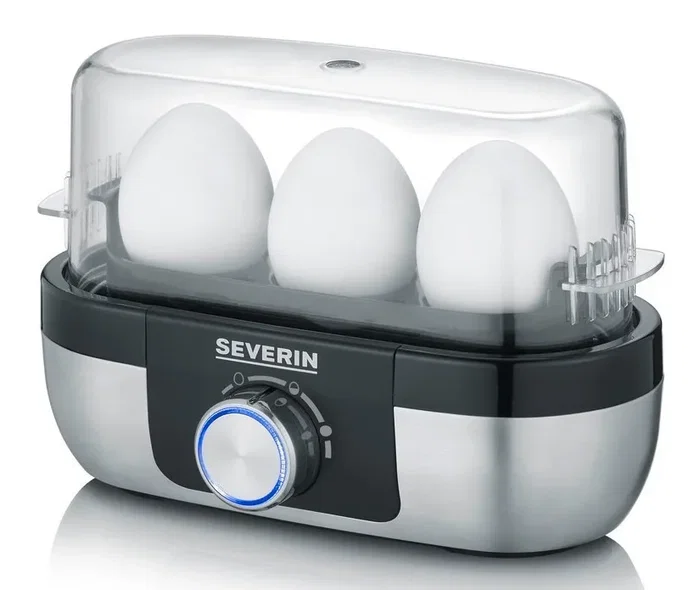 Severin EK 3163 Cocedora de huevos para 3 huevos, Acero inoxidable Severin EK 3163 Cocedora de huevos para 3 huevos, Acero inoxidable