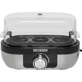 Severin Cocedor de huevos EK 3163, 3 huevos, Acero inoxidable/Negro