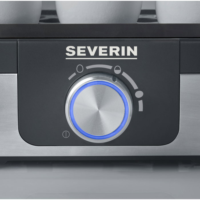 Severin Cocedor de huevos EK 3163, 3 huevos, Acero inoxidable/Negro