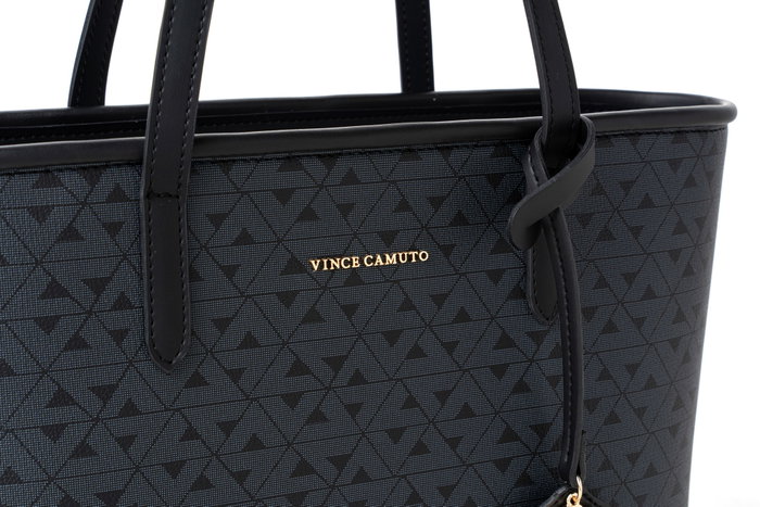 Vince Camuto Bolso Tote Negro Monogrammed Black de Piel de Polivinilo 32x11x24 cm Vince Camuto Bolso Tote Negro Monogrammed Black de Piel de Polivinilo 32x11x24 cm