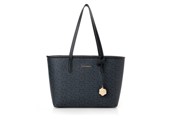 Vince Camuto Bolso Tote Negro Monogrammed Black de Piel de Polivinilo 32x11x24 cm Vince Camuto Bolso Tote Negro Monogrammed Black de Piel de Polivinilo 32x11x24 cm