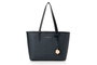 Vince Camuto Bolso Tote Negro Monogrammed Black de Piel de Polivinilo 32x11x24 cm