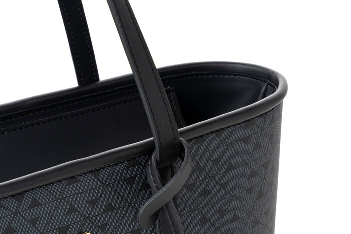 Vince Camuto Bolso Tote Negro Monogrammed Black de Piel de Polivinilo 32x11x24 cm Vince Camuto Bolso Tote Negro Monogrammed Black de Piel de Polivinilo 32x11x24 cm