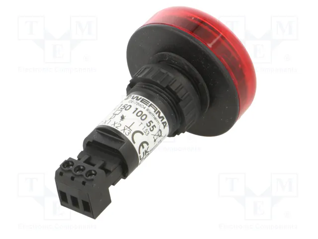 WERMA Señalizador luminoso y sonoro rojo 24VDC 22mm