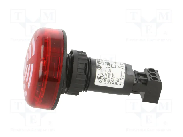 WERMA Señalizador luminoso y sonoro rojo 24VDC 22mm