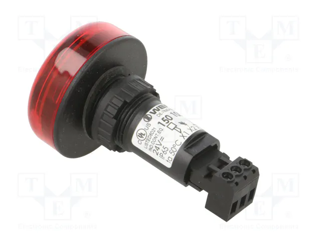 WERMA Señalizador luminoso y sonoro rojo 24VDC 22mm