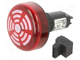 WERMA Señalizador luminoso y sonoro rojo 24VDC 22mm