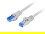 Lanberg Latiguillo Cable Red Cat.6A S/FTP UTP Gris 50cm - Diseñado para 10 Gigabit Ethernet, Blindaje S/FTP, AWG26