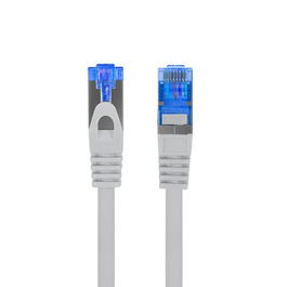 Lanberg Latiguillo Cable Red Cat.6A S/FTP UTP Gris 50cm - Diseñado para 10 Gigabit Ethernet, Blindaje S/FTP, AWG26