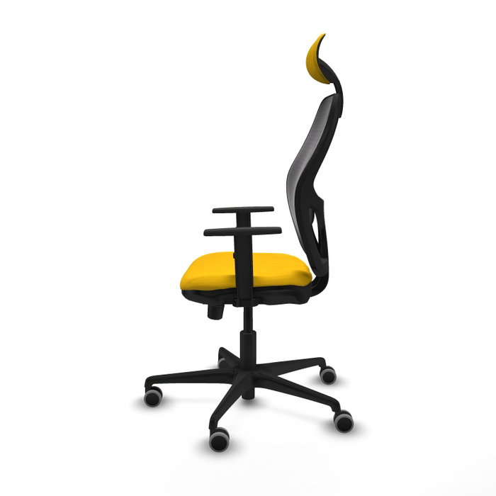 PIQUERAS Y CRESPO Silla de oficina Jorquera con mecanismo Sincro/Traslack Amarillo/Negro PIQUERAS Y CRESPO Silla de oficina Jorquera con mecanismo Sincro/Traslack Amarillo/Negro