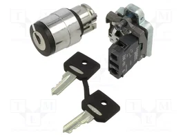SCHNEIDER ELECTRIC Interruptor Rotativo con Llave Harmony XB4 22mm Negro